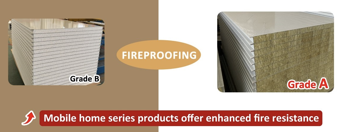 Close-up of the robust steel frame structure of a Mobile Home